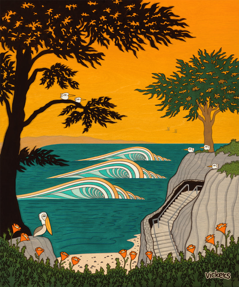 The Hook - Santa Cruz, CA • Print – Joe Vickers Art