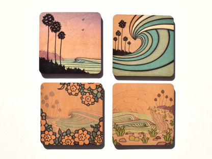 Wooden Coaster Set