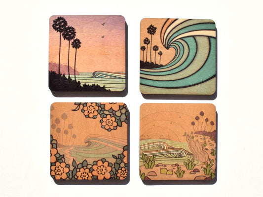 Wooden Coaster Set