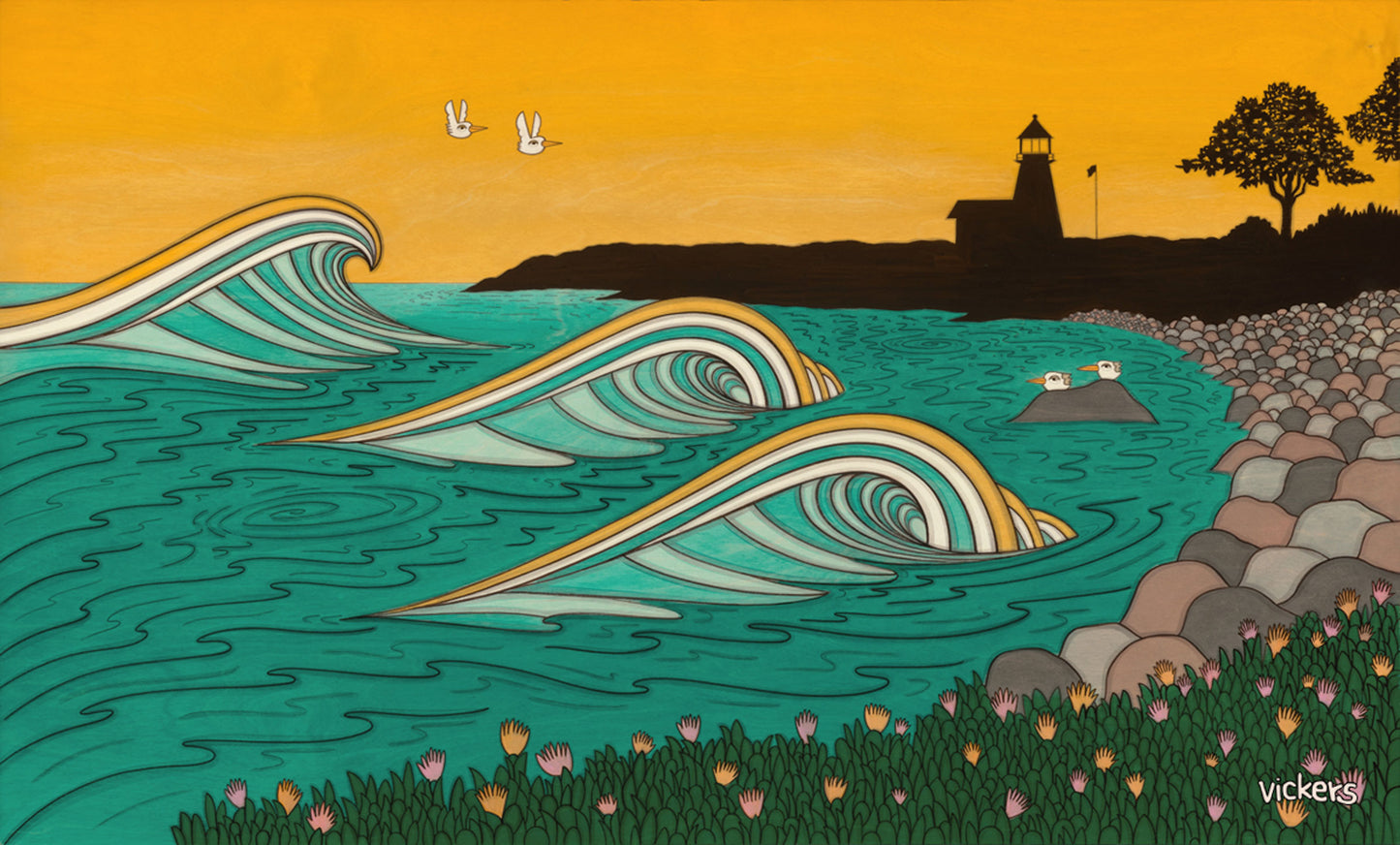 Steamer Lane Surf Check • Print