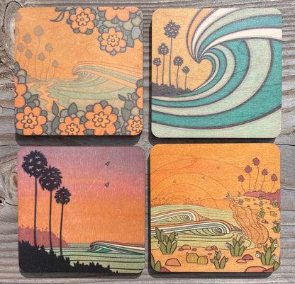 Wooden Coaster Set