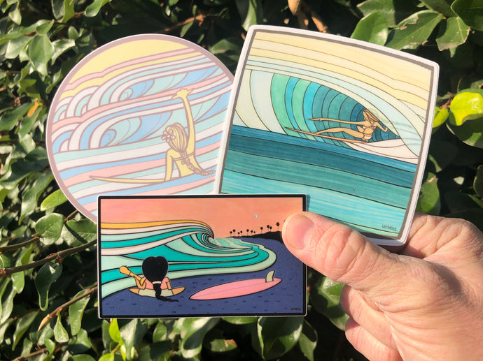 Surfer Girl Sticker Pack