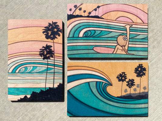 Wooden Postcard Set